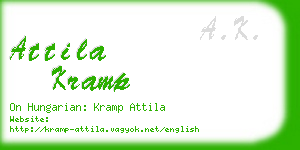 attila kramp business card